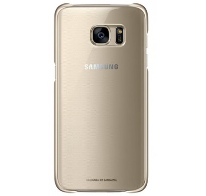 Husa Protective Cover Clear Samsung Galaxy S7 Edge, Gold